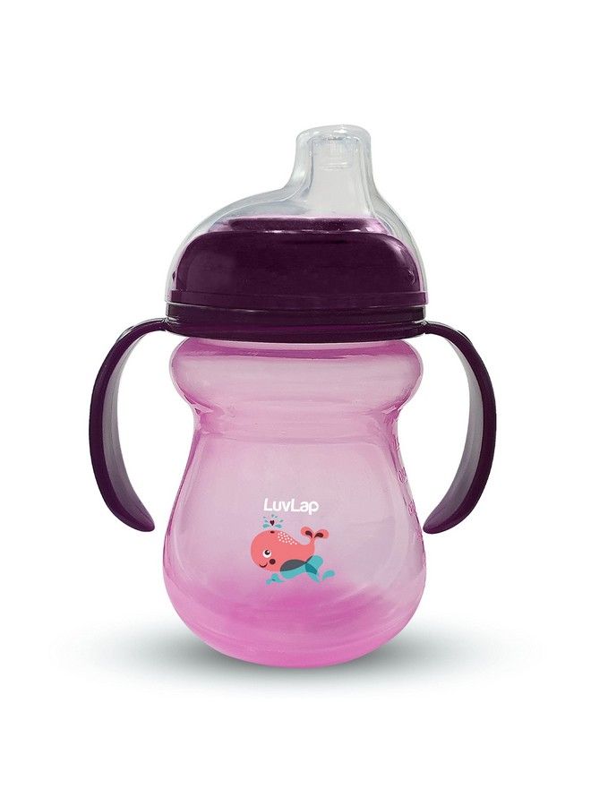 Luvlap Moby Little Spout Sipper For Infant;Toddler 240Ml Anti Spill Sippy Cup With Soft Silicone Spout Bpa Free 6M+ (Purple) - Image 1