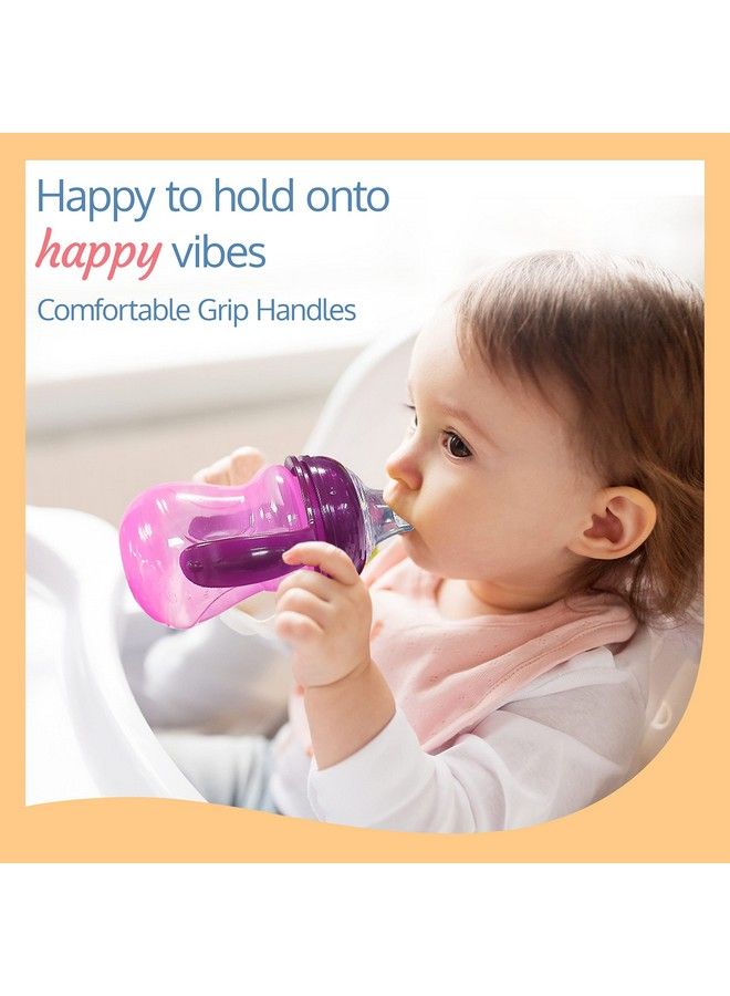 Luvlap Moby Little Spout Sipper For Infant;Toddler 240Ml Anti Spill Sippy Cup With Soft Silicone Spout Bpa Free 6M+ (Purple) - Image 5