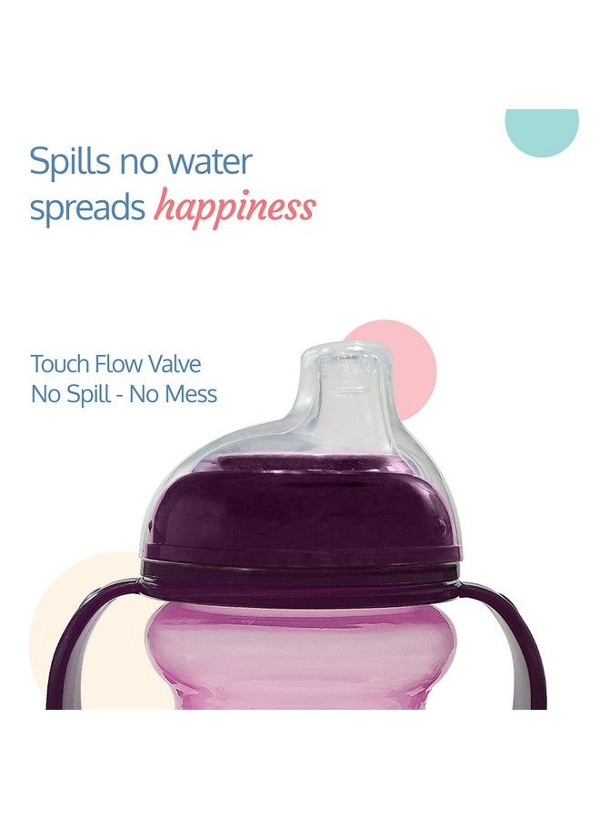 Luvlap Moby Little Spout Sipper For Infant;Toddler 240Ml Anti Spill Sippy Cup With Soft Silicone Spout Bpa Free 6M+ (Purple) - Image 4