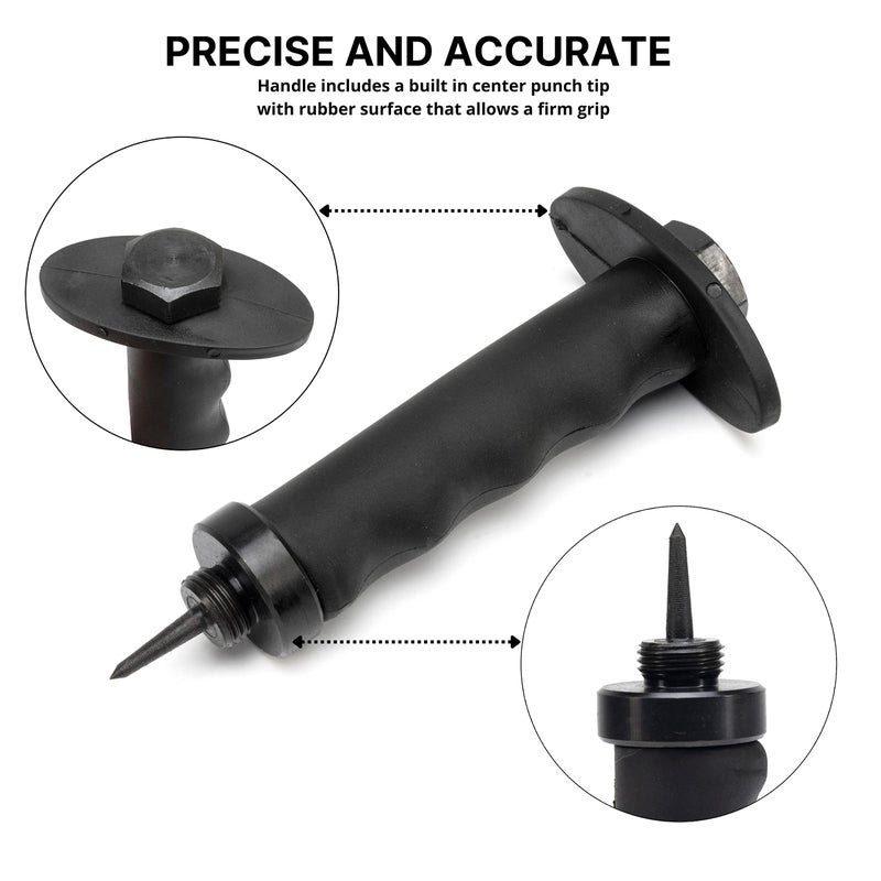 NEIKO 02604A Hole Punch Set | SAE & Metric, 3/16” – 1-3/8” & 5 – 35mm | 14 Piece Sharp Hollow Hole Punch Kit, Gasket Cutting Puncher, Foam Cutter, & Leather Hole Punches | 6” Interchangeable - Image 4