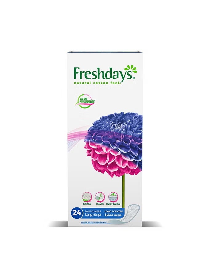 Long Scented 24 Pads White
