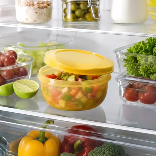 Cutting EDGE 600ml Eco-Storage Plastic Container & Organizer Set of 6 for Kitchen, Refrigerator, Lunch & Food Storage (Yellow) - Image 5