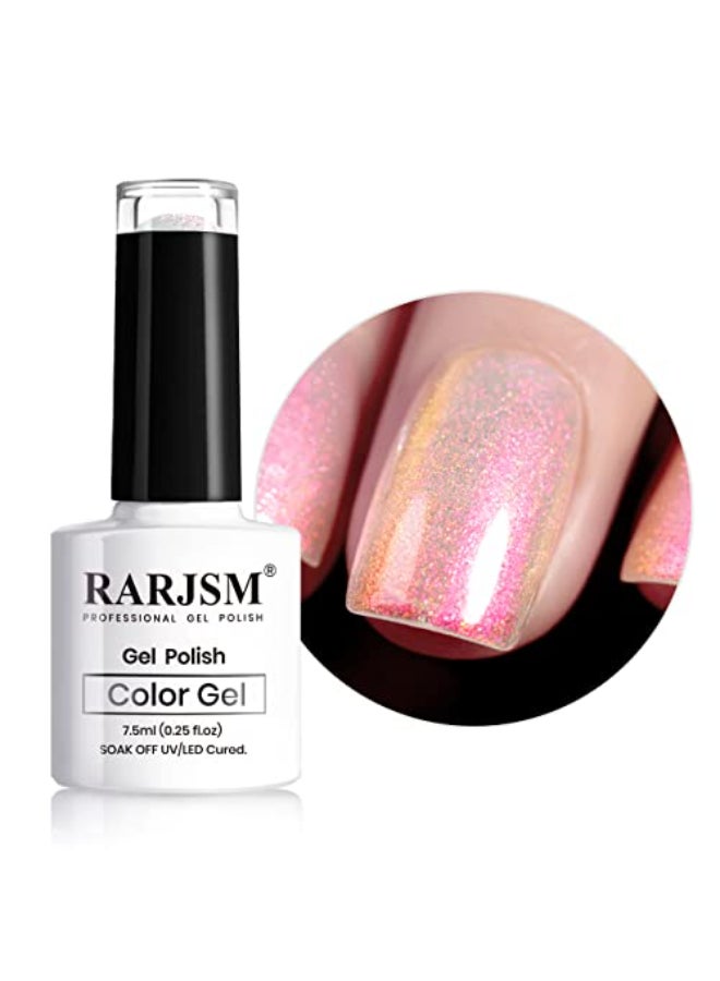 RARJSM Pearl Gel Nail Polish Mermaid Nailpolish Shell Glimmer Shiny Shimmers Gel Polish Purple Sparkle Shiny Clear Pastel NailGel U V L E D Curing Required 1Pcs 75ML - Image 1