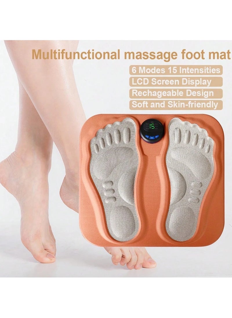 Ru syanl - EMS 3D Foot Massager with Microcurrent Pulses Rechargeable Cordless Foot Massage Mat for Relieve Fatigue - Image 1