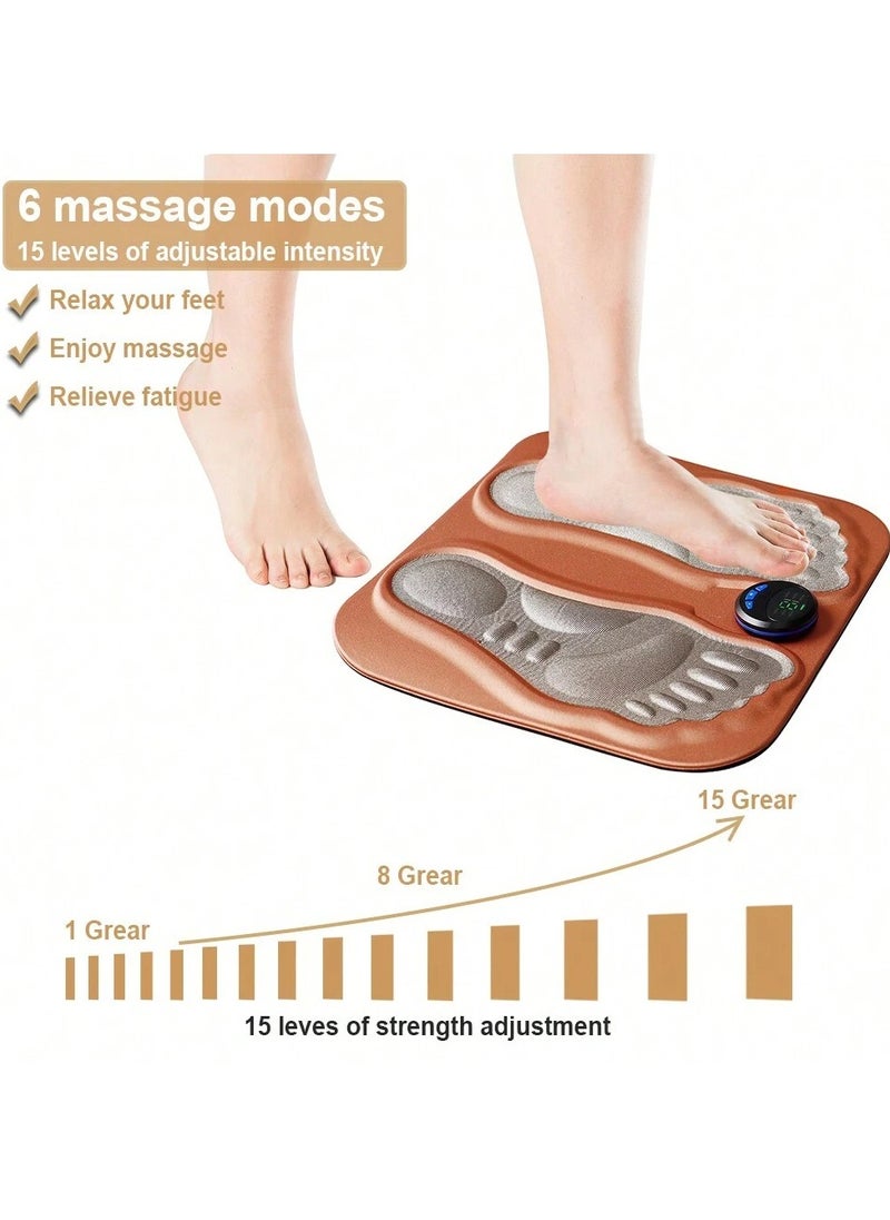 Ru syanl - EMS 3D Foot Massager with Microcurrent Pulses Rechargeable Cordless Foot Massage Mat for Relieve Fatigue - Image 1