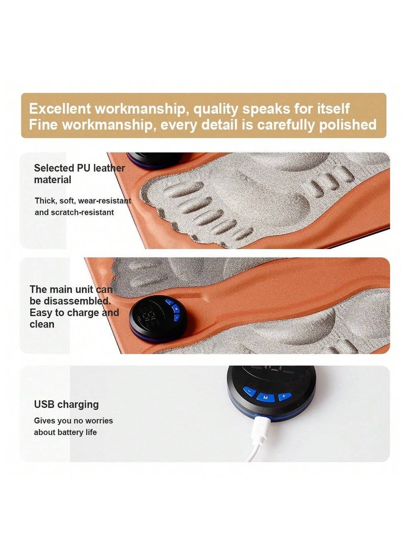 Ru syanl - EMS 3D Foot Massager with Microcurrent Pulses Rechargeable Cordless Foot Massage Mat for Relieve Fatigue - Image 1