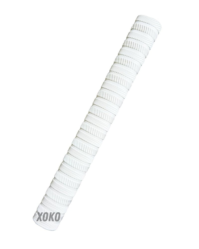 xoko قبضة كريكيت بيضاء عادية مميزة | قبضة مطاطية فائقة اللصق للتحكم الأقصى في المضرب – عبوة من 1 - Image 1