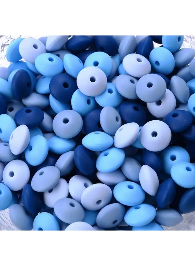 50 قطعة من خرز السيليكون غير السام مقاس 12 ملم بألوان هادئة نابضة بالحياة للأعمال الحرفية DIY - Image 4