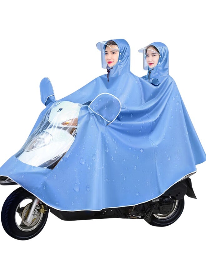 Bwnk Electric Bike Raincoat Rain Poncho Double And Single Parent-child One-piece Oxford Cloth Uni Extra Large Waterproof 5XL - Image 1