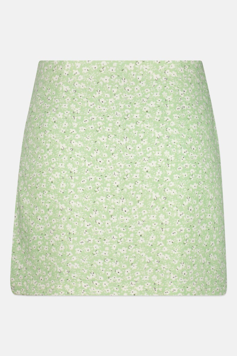 MANGO Women Floral Pattern Mini Skirt, Multicolor - Image 3