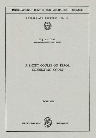 A Short Course on Error Correcting Codes - pzsku/Z8C72A671A79D15BBD468Z/45/1749025657/379a4960-cd4c-486c-a8ba-39664af631b7