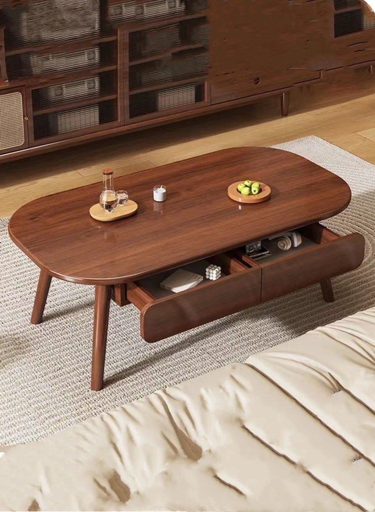 Kutis 1-Piece Living Room Center Table Coffee Table with 2 Drawers for Living Room Home Office Reception Room Wood Ecological Board 120x60x45 cm - Image 1