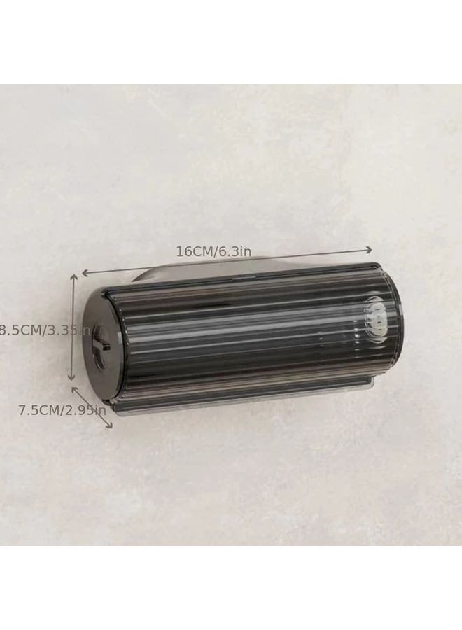 Wall Mounted Trash Bag Dispenser Storage Box Black Holds 100 200 Bags Kitchen Bathroom Space Saving - Image 3
