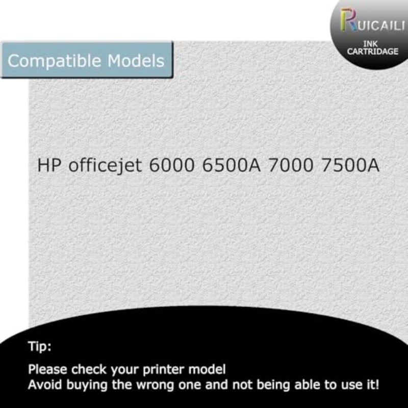 خراطيش حبر Officejet 6500A/7000/7500A/6000 متوافقة مع 920XL 920، حبر أسود ولون، حبر قائم على صبغات عالي الإنتاجية، مقاوم للبهتان - Image 2