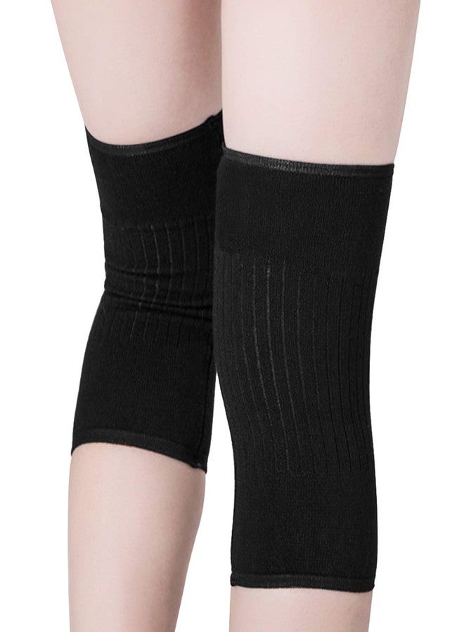 MioCloth Thermal Knee Warmer Sleeve Winter Leg Brace Protector Circulation Improvement,Joint Pain Relief,Knee Arthritis Knitted Wool for Men Women Running Gym Yoga Fitness Keep Warm Soft Knee Brace 1 Pair - Image 2