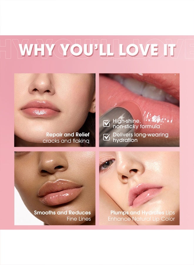 Avierll Moisturizing Lip Balm, Hydrating Sheer Formula Lip Balm, Natural Glossy Finish, Moisturizing Lip Care Balm for Dry Lips, Pink Forever - Image 4