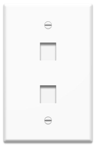 On-Q Legrand OnQ 2 Port Oversized Double Gang Wall Plate, High-Impact Flame Retardant Plastic, Covers Drywall, White, 10 Count, WP3302WH10 - Image 5