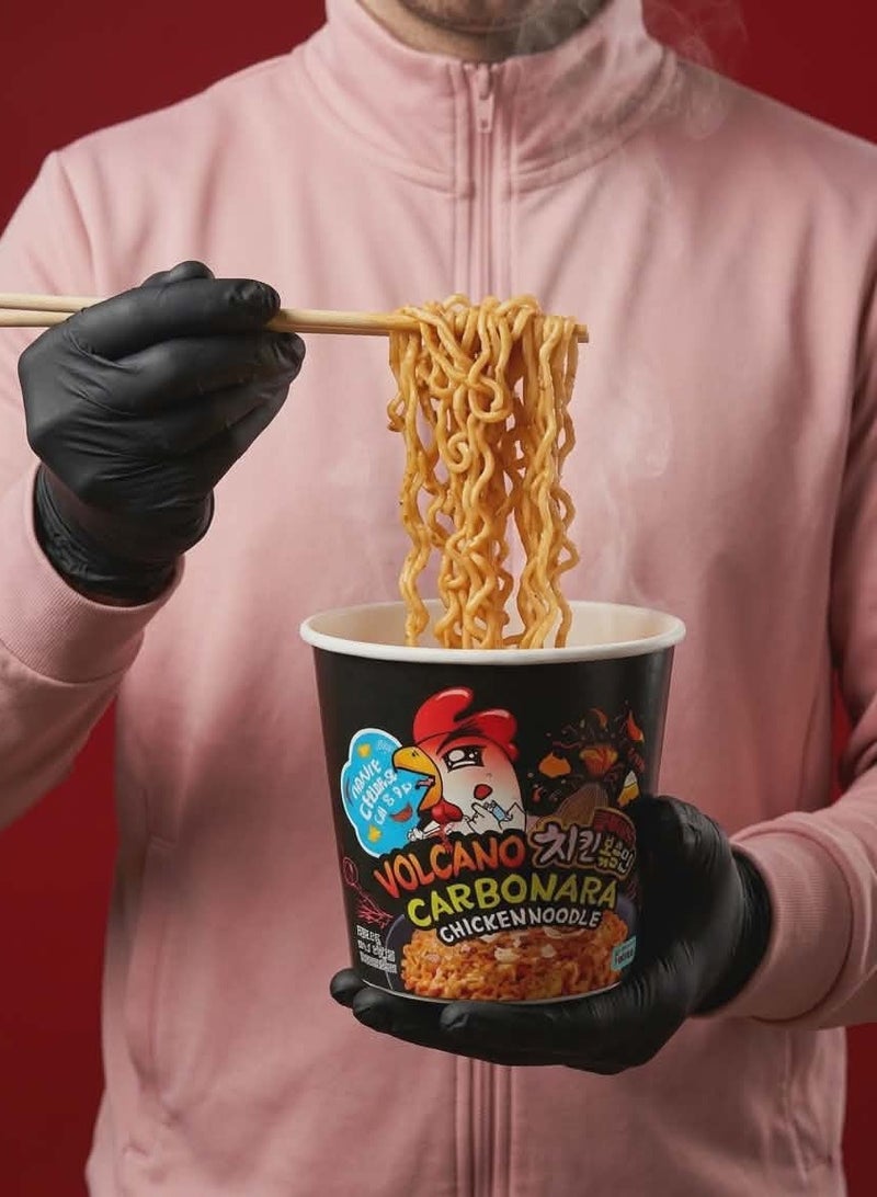 Paldo Volcano Cream Carbonara Chicken Noodles - 130g - Pack of 2 - Image 3