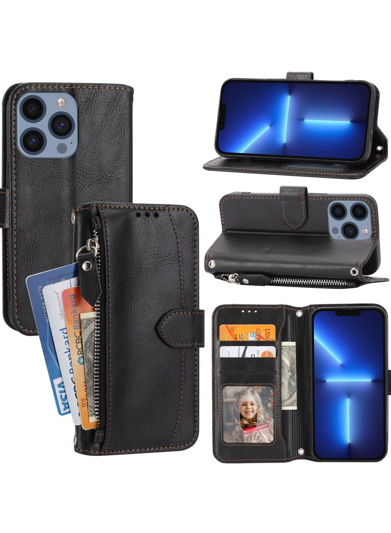 Suteni Flip Cover Leather Card Slots Phone Case for iPhone  - Image 3