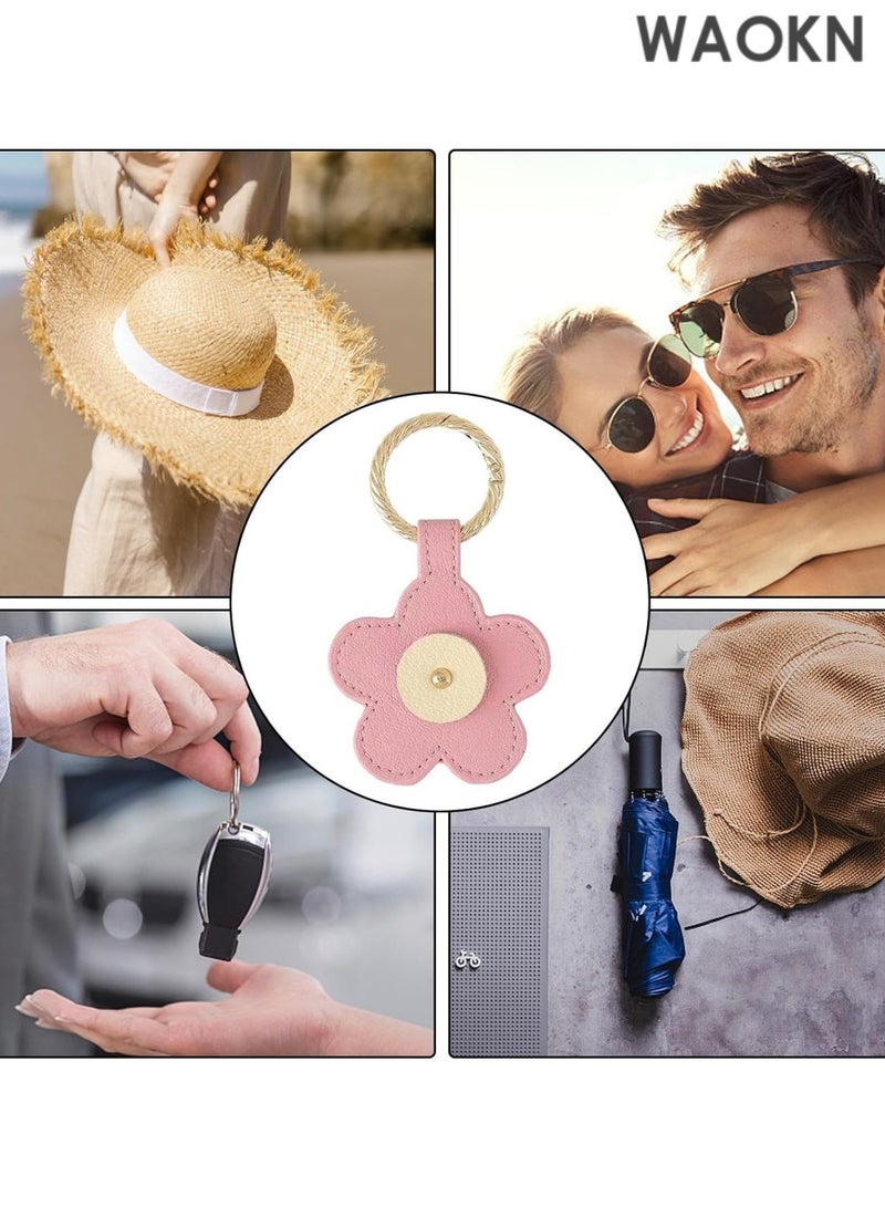 WAOKN Magnetic Flower Hat Clips for Women - Cute Multifunctional Travel Hat Holder with Secure Pocket Clip - Rustproof Metal Sunglasses & Cap Keeper for Backpacks, Beach Bags, Purses - Must Have Vacation Accessories (pink）. - Image 4