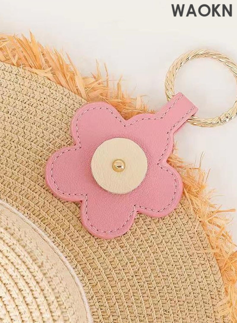 WAOKN Magnetic Flower Hat Clips for Women - Cute Multifunctional Travel Hat Holder with Secure Pocket Clip - Rustproof Metal Sunglasses & Cap Keeper for Backpacks, Beach Bags, Purses - Must Have Vacation Accessories (pink）. - Image 3