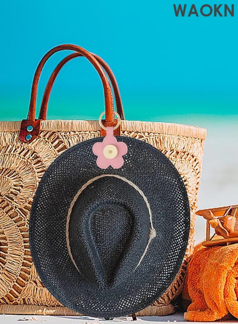 WAOKN Magnetic Flower Hat Clips for Women - Cute Multifunctional Travel Hat Holder with Secure Pocket Clip - Rustproof Metal Sunglasses & Cap Keeper for Backpacks, Beach Bags, Purses - Must Have Vacation Accessories (pink）. - Image 5