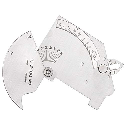 Carkio Hi Lo Welding Gauge Gage Test Ulnar Welder Inspection Gauge Tool + V-WAC Biting Edge Welding Gauge + MG-8 Bridge Cam Gage kit Compatible with Welding Measurement - Image 2