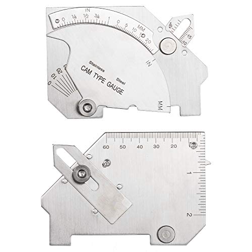 Carkio Hi Lo Welding Gauge Gage Test Ulnar Welder Inspection Gauge Tool + V-WAC Biting Edge Welding Gauge + MG-8 Bridge Cam Gage kit Compatible with Welding Measurement - Image 3