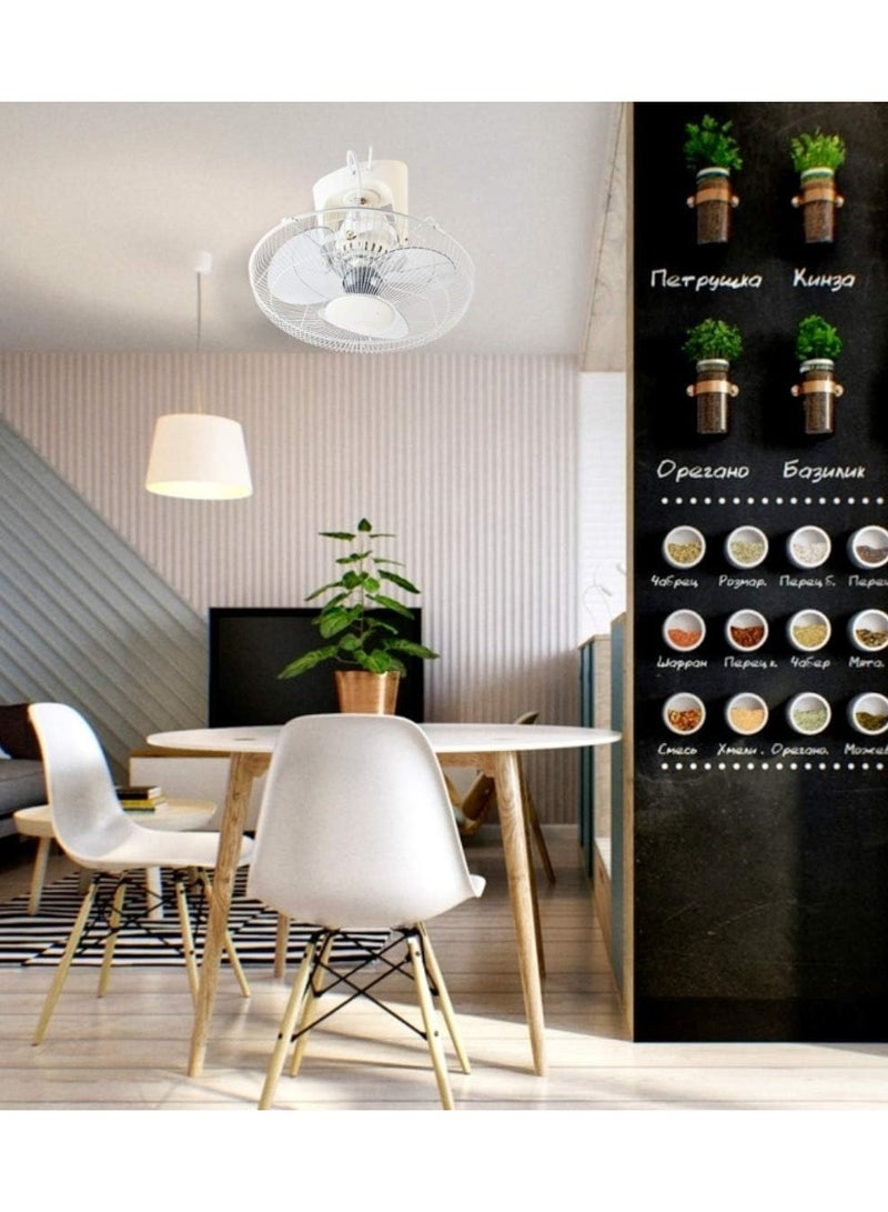 فكسر مروحة FIXER Circomatic Deluxe Orbit - تبريد ثابت للسقف مع رأس متحرك أنيق وقوي - Image 2