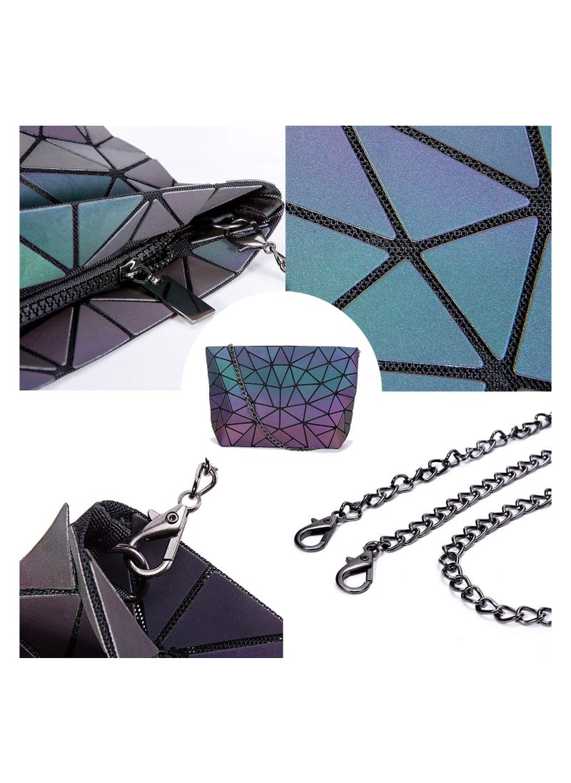 Generic Luminous Geometric Design Handbag for Girls Women Small Backpack Purse Large Tote Crossbody Bag One Size Multi  - Image 5