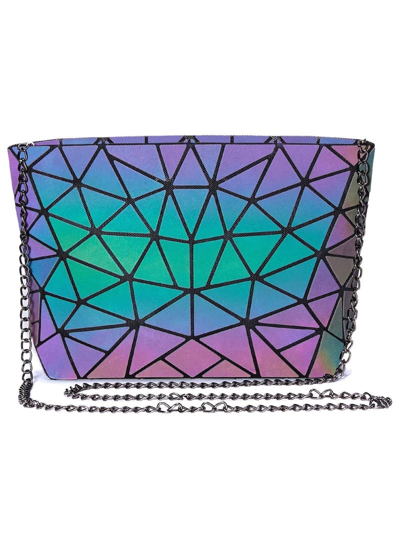 Generic Luminous Geometric Design Handbag for Girls Women Small Backpack Purse Large Tote Crossbody Bag One Size Multi  - Image 1