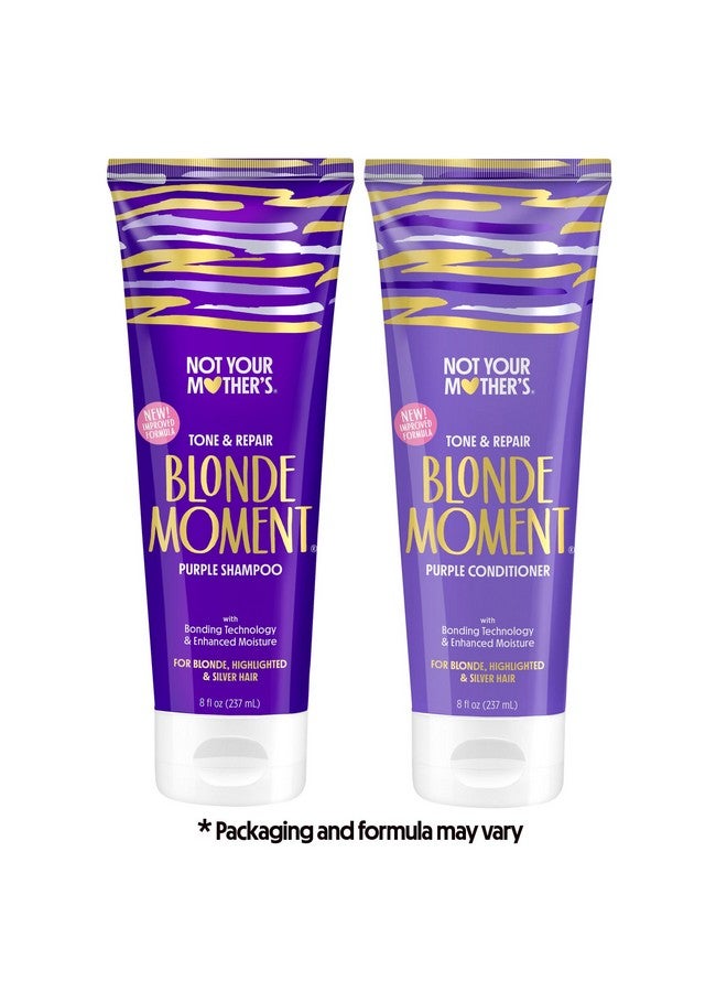 Not Your Mother's شامبو وبلسم Blonde Moment الأرجواني (عبوة من قطعتين) 8 أونصة سائلة مثالي للشعر الأشقر الفاتح والبني والفضي يساعد على الترابط والتلوين المضاد للنحاس والإصلاح والترطيب - Image 3