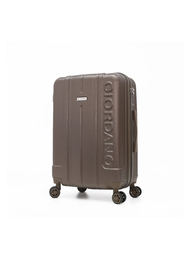 GIORDANO Hardshell Luggage Trolley Bag 3 Pieces Set,Brown (S-20",M-24",L-28")