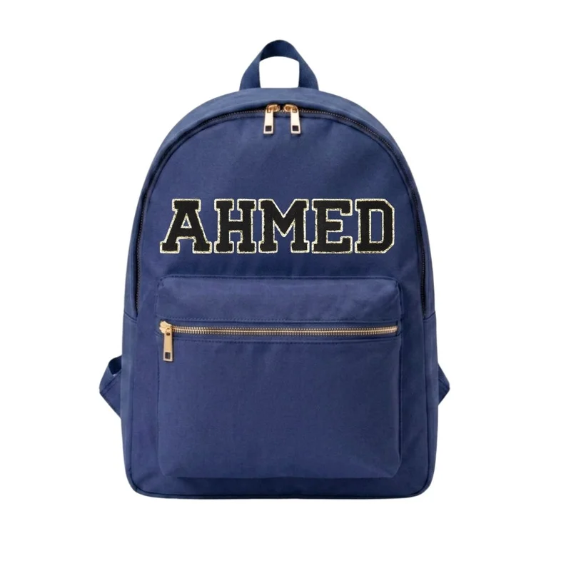 القبيلة السعيدة Navy Blue School Backpack