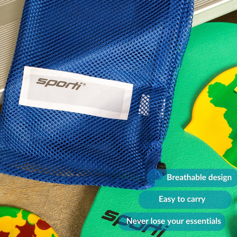 Sporti Swim Mesh Bag â€“ Breathable Drawstring Swim Gear Bag with Quick-Dry Mesh, Durable Toggle Closure, Spacious Storage for Pool, Beach & Gym â€“ Ideal for Swimmers & Water Sports - Black - Image 5