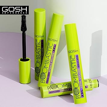 gosh ماسكارا جوش بومباستيك سويرل مع زيت الأركان ومستخلص البامبو للعناية بحجم XXL ورموش طويلة جدًا محددة بدقة بدون تكتلات ماسكارا مع عطر 001 أسود - Image 4