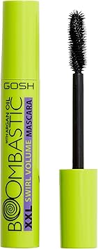 gosh ماسكارا جوش بومباستيك سويرل مع زيت الأركان ومستخلص البامبو للعناية بحجم XXL ورموش طويلة جدًا محددة بدقة بدون تكتلات ماسكارا مع عطر 001 أسود - Image 1