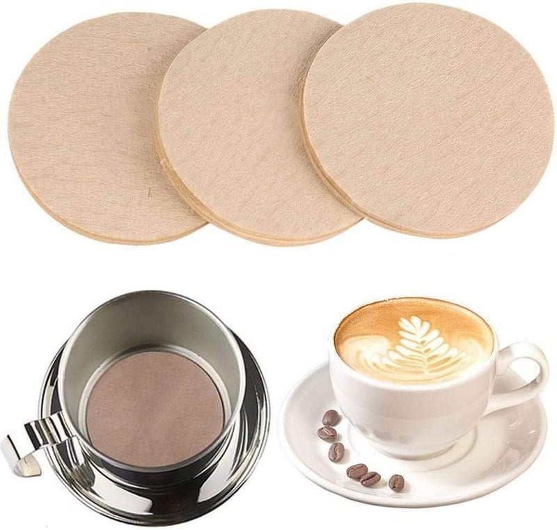 Jinshining 100 Pcs Brown Coffee Filters Paper Coffee Filter Moka Pot Filter Paper Universal Replacement Coffee Filter Compatible with Coffee Maker Coffee Machine Accessories - Image 2