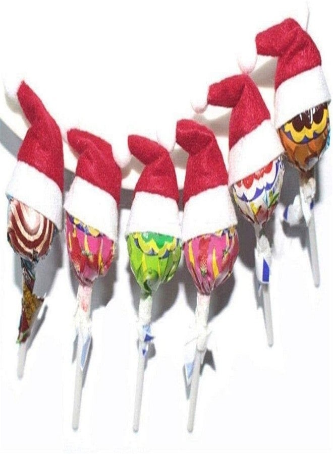 Warmshine Mini Christmas Santa Hats - 60 Lollipop Candy Cover Hats, 2.36x1.0Inch, Holiday Party Supplies - Image 5