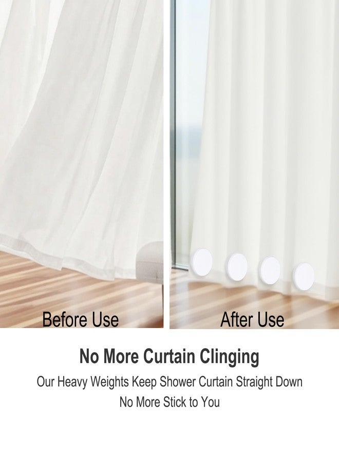 LEVOSHUA 8 Pack Magnetic Shower Curtain Weights, Waterproof Rubber Coated Magnetic for Shower Curtain Bottom, Heavy Duty Weights Stop Liner from Blowing, White - Image 4