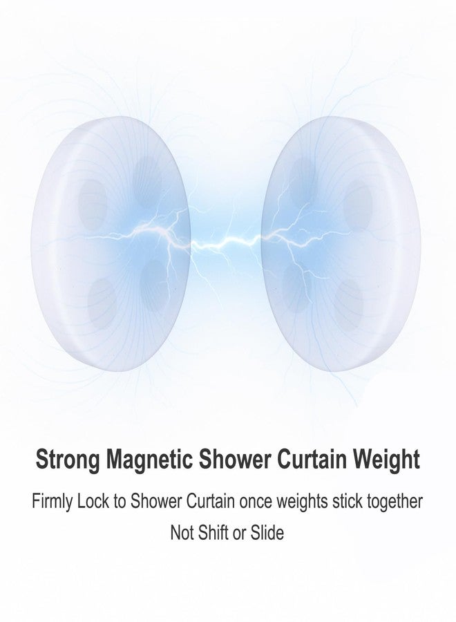 LEVOSHUA 8 Pack Magnetic Shower Curtain Weights, Waterproof Rubber Coated Magnetic for Shower Curtain Bottom, Heavy Duty Weights Stop Liner from Blowing, White - Image 3