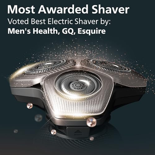 Norelco Philips Norelco S9000 Prestige Rechargeable Wet & Dry Electric Rotary Shaver with Precision Trimmer, Premium Case & Cleaning System, SP9841/84 - Image 3