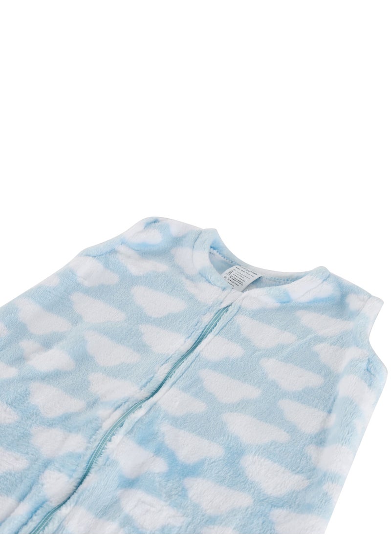 BABY PLUS - Baby Sleeping Bags Winter Newborn Knitted Universal Wrap Swaddle Blanket Stroller For 0-12 months - Blue - Image 1