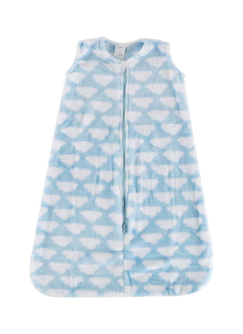 BABY PLUS - Baby Sleeping Bags Winter Newborn Knitted Universal Wrap Swaddle Blanket Stroller For 0-12 months - Blue - Image 1