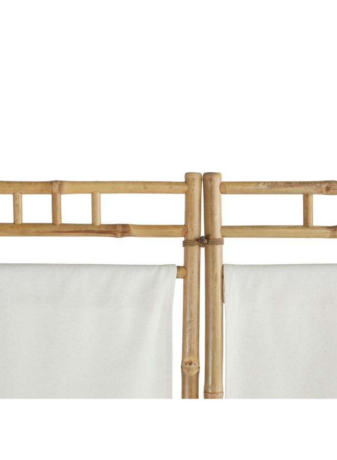 atmosphera Kalel 3-Panel Bamboo Folding Screen Divider Brown and White 170 x 135.5 x 3 cm 206013 - Image 3