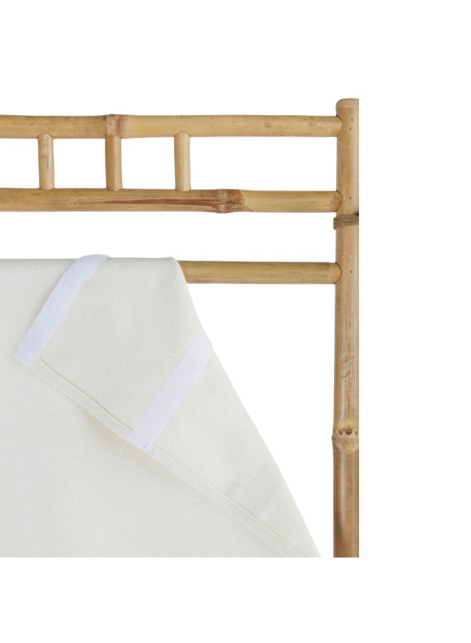 atmosphera Kalel 3-Panel Bamboo Folding Screen Divider Brown and White 170 x 135.5 x 3 cm 206013 - Image 4