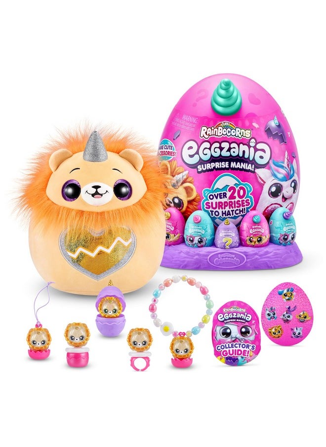 Eggzania Surprise Mania Series 1 (Lion) By Zuru, Collectible Plush Stuffed Animal, Surprise Eggs, 5 Mini Eggs, Stickers, Diy Jewelry, Slime, Ages 3+ For Girls, Children - pzsku/Z8C73995320542AD2BA2CZ/45/_/1734347893/391add2f-32bb-4f43-bf96-06112258dd2f