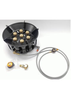 GearZone 18000W 7-Star Stove, Portable Cassette Stove Power , Can Be Connected To 3 Kinds Of Gas Bottles, Powerful Firepower Windproof Design Stove for Outdoor Cooking Camping Picnic Hiking  - Image 1