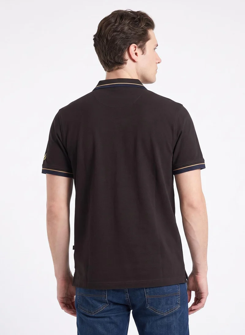 Nautica  Men's Polo Regular Fit Short Sleeve Premium Essentials Cotton Polo - CoffeeBrown for Men | Best Price UAE