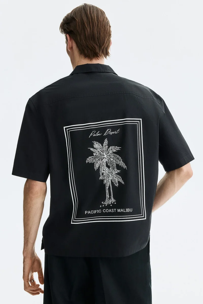 H&M Relaxed Fit Printed resort shirt
